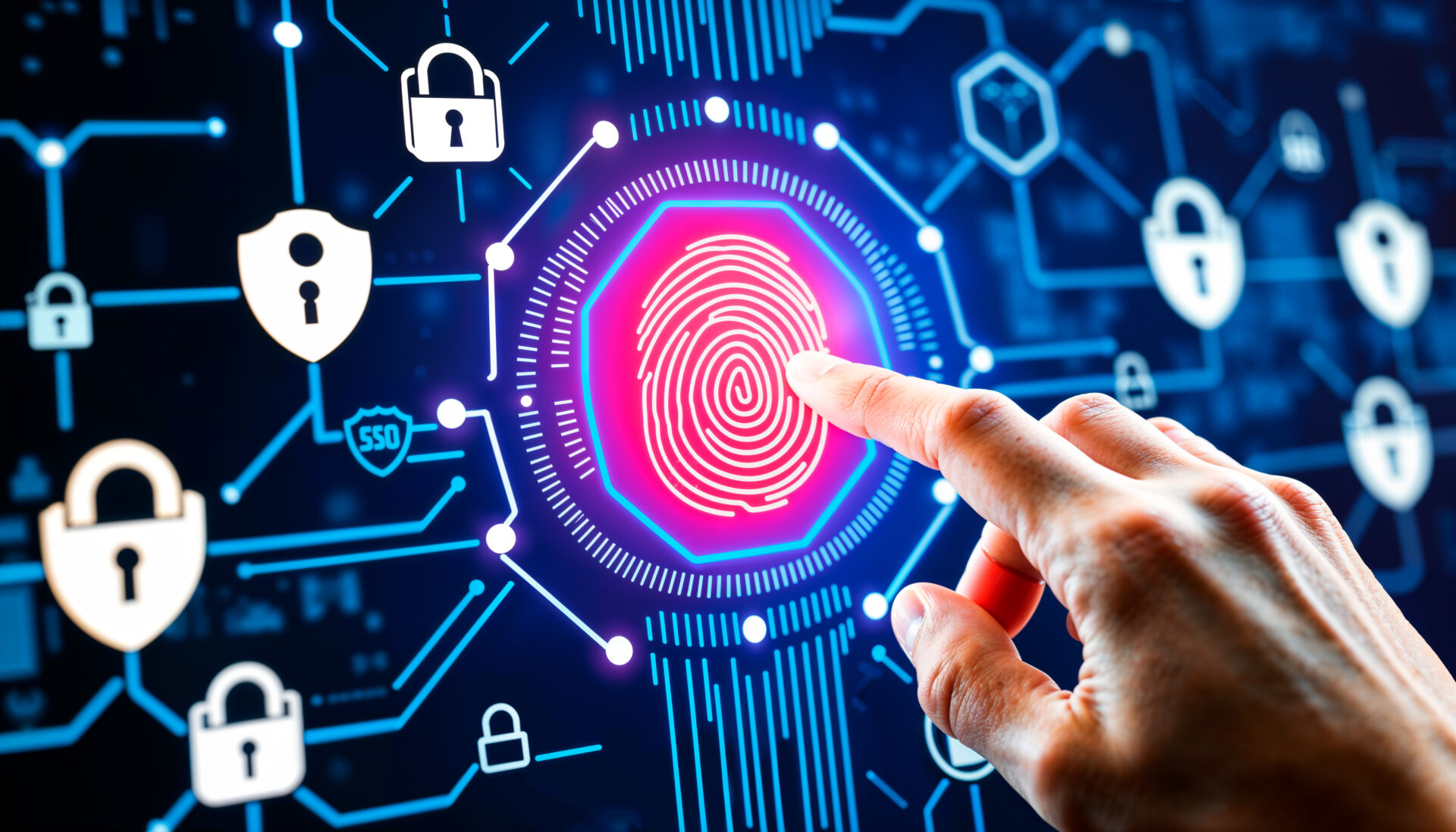 abstract cybersecurity concept design
